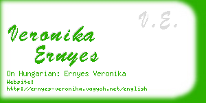 veronika ernyes business card